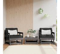 ShGaxin Poltrone da giardino con cuscini 2 pz Legno massello di pino grigio, Sedie Terrazza Esterna, Sedie Esterne, Mobili da Giardino Esterno, Set Giardino, Set Giardino Esterno - 825445