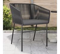 ShGaxin Poltrone da giardino con cuscini 2 pz rattan sintetico nero, Sedie Terrazza Esterna, Sedie Balcon, Sedie Giardino Esterno, Sedia Terrazza - 369102