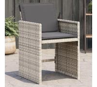 ShGaxin Poltrone da giardino con cuscini 4 pz rattan sintetico grigio chiaro, Sedie Terrazza Esterna, Sedie Balcon, Sedie Giardino Esterno, Sedia Terrazza - 4007460