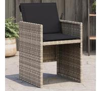 ShGaxin Poltrone da giardino con cuscini 4 pz rattan sintetico grigio chiaro, Sedie Terrazza Esterna, Sedie Balcon, Sedie Giardino Esterno, Sedia Terrazza - 4007440