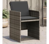 ShGaxin Poltrone da giardino con cuscini 4 pz rattan sintetico grigio, Sedie Terrazza Esterna, Sedie Balcone, Sedie Giardino Esterno, Sedia Terrazza - 4007437