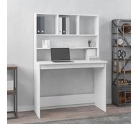 ShGaxin Scrivania con ripiani bianco 102x45x148 cm Legno di ingegneria,Scrivania con Conservazione, Scrivania, Scrivania Angle661