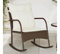 ShGaxin Sedia a dondolo da giardino con cuscini rattan sintetico marrone, Sedie Terrazza esterna, Sedie Balcone, Sedie Giardino Esterno, Sedia Terrazza - 369019