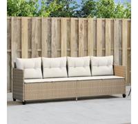 ShGaxin Sedia a sdraio con cuscini beige resina intrecciata,Sedie lunghe,Sedie Lunghe Giardino Esterno,Sedie Lunghe Relax