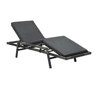 ShGaxin Sedia a sdraio da giardino con cuscino in rattan sintetico Grigio, Sdraio da giardino per esterni, Sdraio da piscina, Sun Lounger, Sdraio da giardino, Letto da giardino esterno, Sdraio da