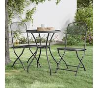 ShGaxin Sedia da giardino pieghevole, 2 pezzi, Sedie Terrazza, Sedie Terrazza Esterna, Sedie Esterne, Sedia Spiaggia, Poltrona da esterno, Antracite Maglia metallica espansa