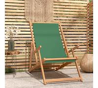 ShGaxin Sedia da spiaggia pieghevole, poltrona reclinabile, sedia esterna, sedie da giardino, sedie da giardino, sedie da terrazza, sedie da esterno, in legno massello di teak verde