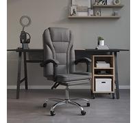ShGaxin Sedia da ufficio reclinabile, sedia da scrivania, sedia computer, sedia studio, desk chair, sedie da ufficio, sedia da gioco, pelle sintetica grigio