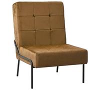ShGaxin Sedia relax Poltrone da soggiorno, Poltrone per camera da letto, Poltrona Tantra, Sedia da pranzo, Poltrone da soggiorno, in velluto marrone 65 x 79 x 87 cm
