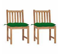 ShGaxin Sedie da giardino 2 unità, Sedie Terrazza Esterna, Sedia Spiaggia, Sedie Balcone, Mobili da Giardino Set Esterni, Legno massello di Teak con Cuscini