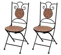 ShGaxin Sedie da giardino bistrot pieghevoli 2 unità, Sedie Giardino Esterno, Sedie Terrazza Esterna, Sedie Terrazza, Mobili Terrazza, Set Giardino Esterno, Ceramica Terracotta