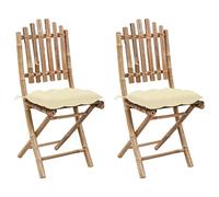 ShGaxin Sedie da giardino pieghevoli con cuscini 2 unità, Sedie Terrazza Esterna, Sedia Spiaggia Giardino, Sedie da Esterno Giardino, Sedie Balcon, Muebele Set