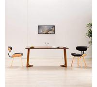 ShGaxin Sedie da pranzo 2 pezzi, sedia da cucina, set di sedie da pranzo moderne, sedie da salotto, sedie da pranzo, mobili da pranzo, legno curvo e similpelle nero