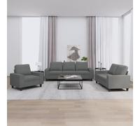 ShGaxin Set di divani 3 Pezzi Tessuto Grigio Scuro, Divani Da Salone, Divano Relax - 3201867