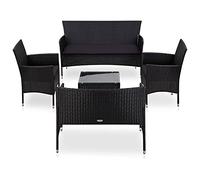 ShGaxin Set di mobili da giardino 5 pezzi, mobili da giardino esterni, set giardino esterno, divano giardino, set da giardino esterno, giardino, mobili da giardino terrazza e cuscini in rattan