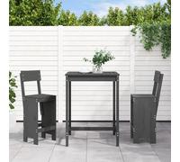 ShGaxin Set di Tavolo e sgabelli Alti giardino 3 Pezzi Legno Pino Grigio, Tavolo e Sedie Terrazza Esterna, Tavolo e Sedie Giardino, Set Tavolo e Sedie Terrazza, Mobili Giardino Esterno 3157795