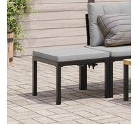 ShGaxin Sgabello da giardino con cuscino in acciaio verniciato a polvere nero, mobile esterno, terrazza sgabello, sgabello esterno, sgabello alto, mobile bar - 4008567