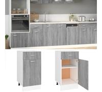 ShGaxin Sonoma - Armadietto da cucina con cassetto, 40 x 46 x 81,5 cm, colore: Grigio