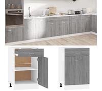 ShGaxin Sonoma - Armadietto da cucina con cassetto, 50 x 46 x 81,5 cm, colore: Grigio