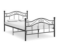 ShGaxin Struttura del letto, basi del letto, doghe, camere dei giovani, letto, letto relax, bed frame, mobile letto, telaio del letto, in metallo nero 120 x 200 cm