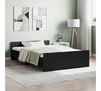ShGaxin Struttura del letto con testiera pediera nera 120 x 200 cm, base del letto, struttura letto, telaio del letto, letto della gioventù, letto della camera, rete SPU:3203741