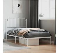 ShGaxin Struttura letto con testiera in metallo bianco 100 x 200 cm, letto, letto familiare, telaio del letto, letto, telaio del letto, letto - 373931