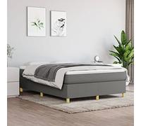 ShGaxin Struttura per letto Box Spring, Basi letto, Doghe, Camere Gioventili, Letto Relax, Bed Frame, Telaio del letto, Mobile Letto, Tessuto Grigio Scuro 140 x 190 cm