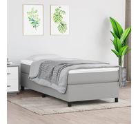 ShGaxin Struttura per letto Box Spring, Doghe, Base letto, Letto Mobile, Telaio del letto, Letto completo, Letti, Tessuto Grigio Chiaro 100x200 cm