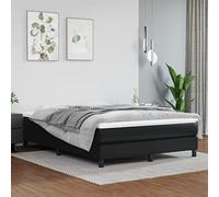 ShGaxin Struttura per letto Box Spring Pelle sintetica nera 140 x 200 cm, base del letto, telaio del letto, letto