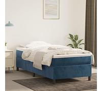 ShGaxin Struttura per letto Box Spring Velluto Blu Scuro 100 x 200 cm, Base letto, Telaio per letto, Letto per giovani, Letto per camera da letto, Rete - 3121106
