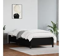 ShGaxin Struttura per letto, camera dei giovani, letto, base del letto, rete letto, telaio del letto, in similpelle nera, 90 x 200 cm