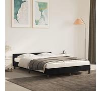 ShGaxin Struttura per letto con testiera, basi per letto, doghe, camere giovanili, letto, letto relax, bed frame, mobile letto, telaio del letto, in velluto nero 140 x 200 cm