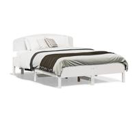 ShGaxin Struttura per letto con testiera in legno di pino bianco, 135 x 190 cm, base per letto, struttura letto, telaio letto, letto per giovani, letto per la camera da letto, rete - 3207230
