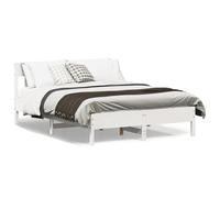 ShGaxin Struttura per letto con testiera in legno di pino bianco 135 x 190 cm, base per letto, telaio letto, letto per bambini, letto per la camera da letto, rete - 842667