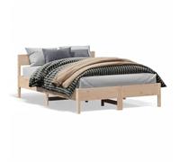 ShGaxin Struttura per letto con testiera in legno massello di pino 120 x 190 cm, base per letto, telaio per letto, letto per giovani, letto per la camera da letto, rete - 842774