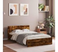 ShGaxin Struttura per letto con testiera in rovere fumé, 120 x 190 cm, base per letto, telaio per letto, letto per bambini, letto per la camera da letto, rete - 3207515