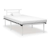 ShGaxin Struttura per letto, Doghe, divano letto, mobile letto, letto per giovani, basi per letto, letto completo, camere da letto per giovani, in metallo bianco 100 x 200 cm