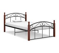 ShGaxin Struttura per letto, rete a rete, divano letto, mobile letto, letto per giovani, basi per letto, metallo e legno massello di rovere 120 x 200 cm