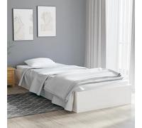ShGaxin Struttura per letto singolo, camera giovanile, letto, base per letto, rete letto, telaio per letto, legno massello bianco, 75 x 190 cm