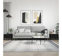 ShGaxin Tavoli da caffè, 2 pezzi, nero, 50 x 46 x 35 cm, legno di ingegneria, tavolino da salotto, tavolino da caffè, tavolino retrò