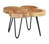ShGaxin Tavolino 4 tronchi in legno massello di acacia 36 cm, tavolino basso, tavolino da salotto, tavolino da salotto, tavolino da caffè, tavolino da salotto, mobili da salotto moderni