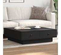 ShGaxin Tavolino da caffè in compensato nero 90 x 90 x 28 cm, tavolino basso, tavolino da salotto, tavolino da caffè, tavolino da salotto, mobili da salotto moderni - 848088