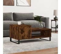 ShGaxin Tavolino in legno compensato rovere affumicato 100 x 50 x 45 cm, Tavolo basso, Tavolino da salotto, Tavolino da caffè, Tavolino da salotto, Mobili da soggiorno moderni - 830841