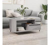 ShGaxin Tavolino Sonoma Grigio 90 x 49 x 45 cm Legno di ingegneria,Tavolino da salotto piccolo, tavolino da caffè retrò