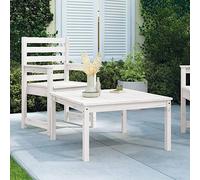 ShGaxin Tavolo da pranzo all'aperto da picnic, tavolo da giardino in plastica, tavolo da giardino bianco 82,5 x 82,5 x 45 cm in legno massello di pino