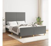 ShGaxin Telaio del letto con testiera grigio scuro 140x200 cm Tessuto,Testiera per letto imbottita,Testiera per letto da pavimento