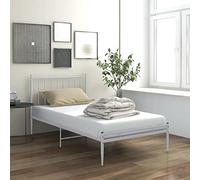 ShGaxin Telaio per letto, rete a doghe, divano letto, letto per bambini, rete matrimoniale, in metallo bianco, 100 x 200 cm