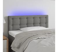 ShGaxin Testiera con LED, testiere, moderna, testiere, letto, testiera del letto, mobili per camera, letto testiera, in tessuto grigio scuro, 90 x 5 x 78/88 cm