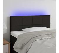 ShGaxin Testiera Conde in tessuto nero, 80 x 5 x 78/88 cm, testiere letto, testiere moderne, testiere letto, mobili camera, letto testiera, mobile testiera - 3121588