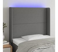 ShGaxin Testiera Conde tessuto grigio scuro, 93 x 16 x 118/128 cm, testiere letto, testiere moderne, testiere letto, mobili camera, letto testiera, mobile testiera - 3123891